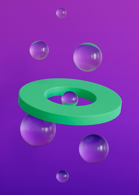 Fundo estético vertical com efeito 3D