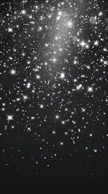 fundo estrelado prateado em preto