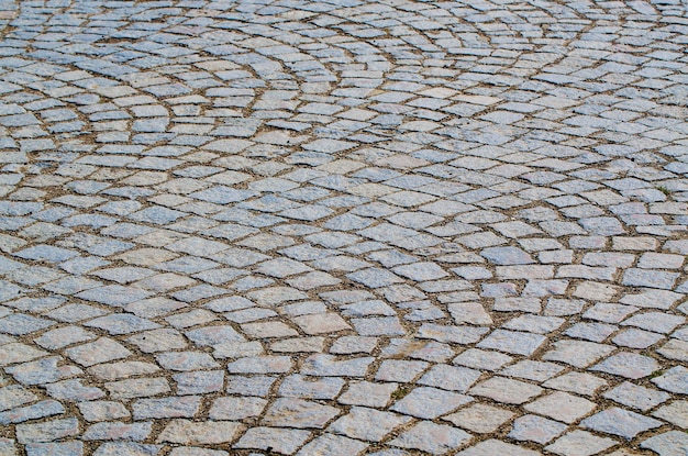 Fundo europeu abstrato da textura da cidade de pedra de pavimentação