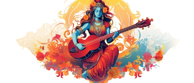 Fundo feliz Vasant Panchami