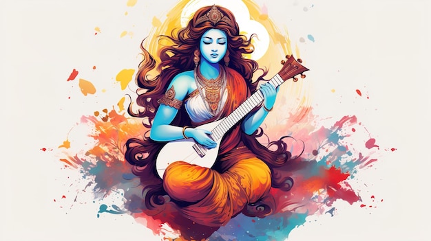 Fundo feliz Vasant Panchami