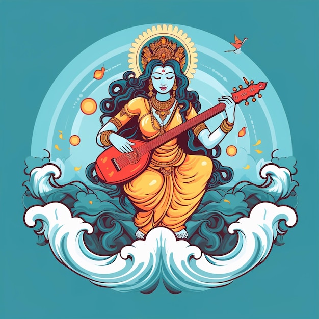 Fundo feliz Vasant Panchami