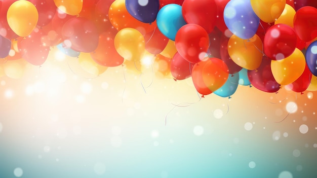 Fundo festivo com balões