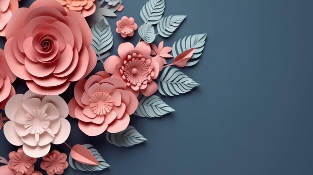 fundo floral 3d