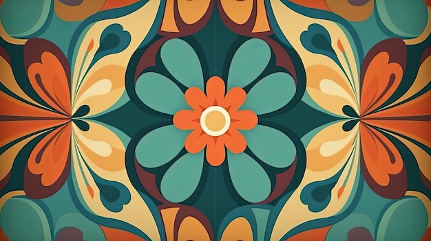 Fundo floral abstrato com flores coloridas Ilustração vetorial para o seu projeto