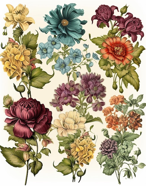 Foto fundo floral com padrões estéticos