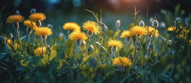 Fundo floral da primavera do verão imagem gerada por IA