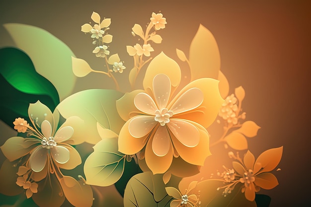Fundo floral da temporada de primavera Bela impressão para sua decoração e design Generative ai