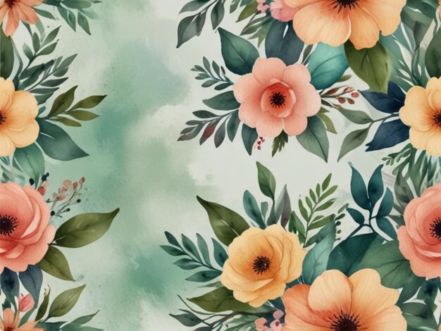 fundo floral de aquarela