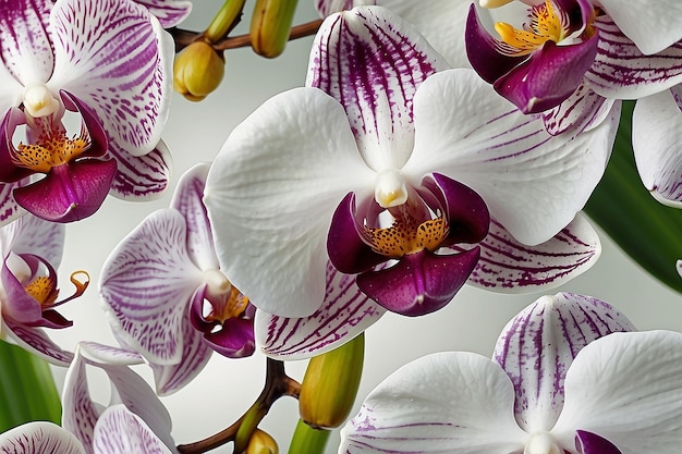 Fundo floral de orquídeas tropicais