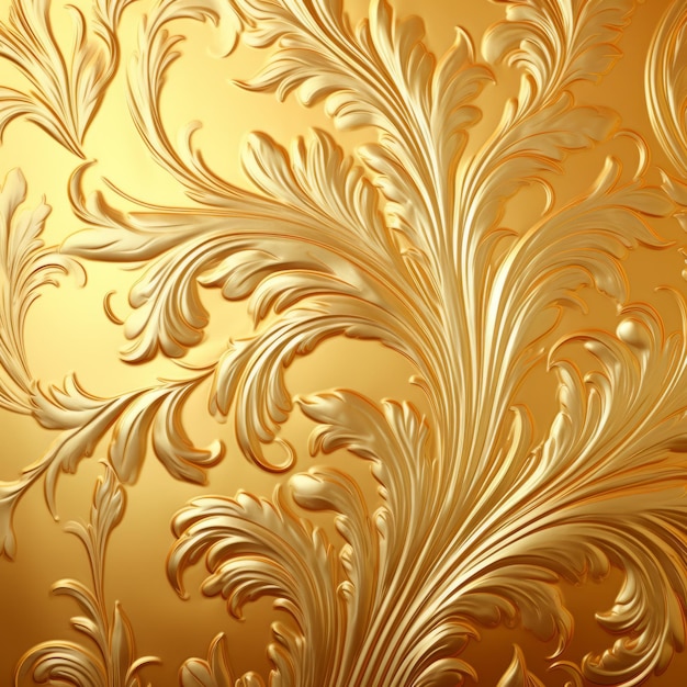 Fundo floral dourado