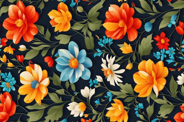 fundo floral fundo floral padrão floral AI generativo