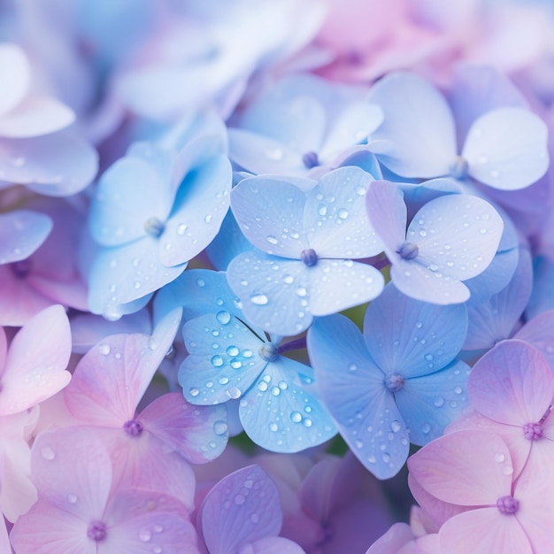 fundo floral natural delicado em azul claro