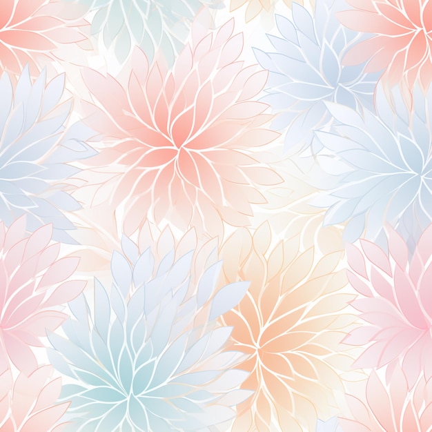 Foto fundo floral sem costura com cores pastel e textura suave