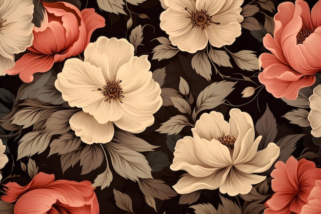 Fundo floral vintage elegante