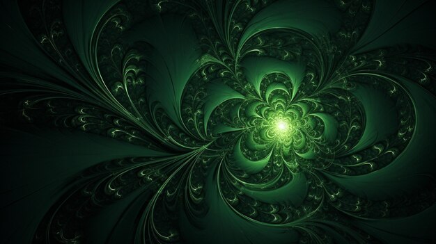 Fundo fractal abstrato em cor verde