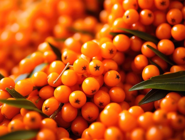 Fundo fresco da baga do seabuckthorn