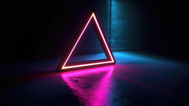 Fundo futurista com formas e luzes neon