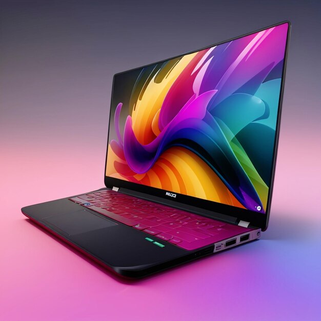 Fundo futurista de laptop