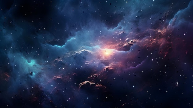 Fundo galáctico com estrelas e poeira espacial