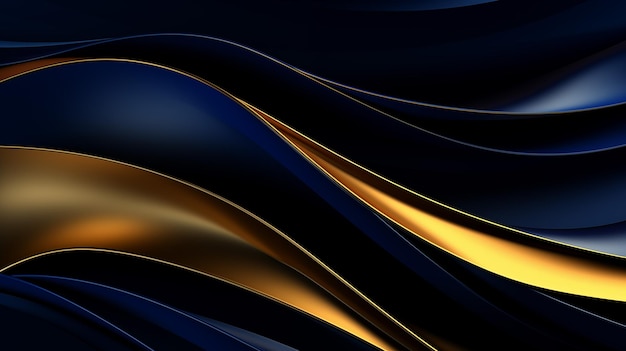 Fundo geométrico abstrato com formas triangulares azuis escuras e douradas