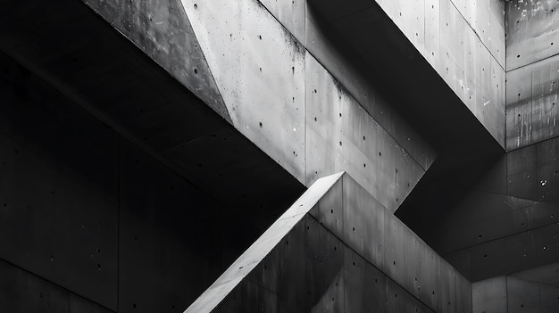 Fundo geométrico abstrato preto e branco A imagem mostra um close de um edifício moderno com um padrão geométrica