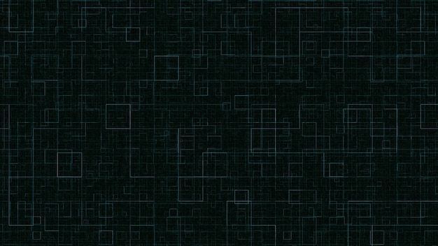 fundo geométrico de repetição quadrados verdes em um fundo preto