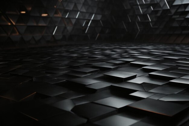 Fundo geométrico quadriculado com azulejo preto e cinza, grade transparente, camada vazia, arco c