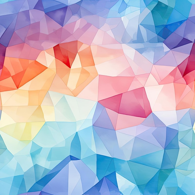 Fundo geométrico triangular poligonal em cores vibrantes azulejos