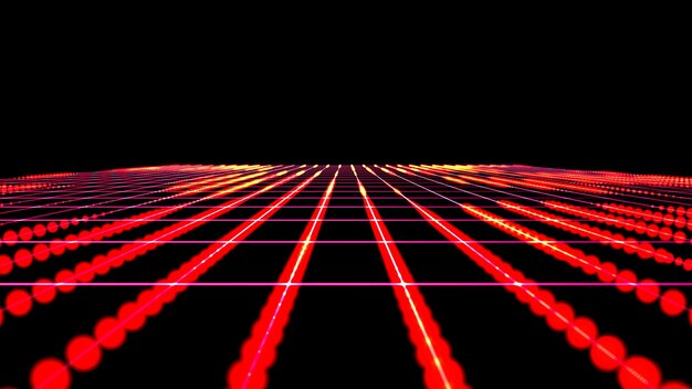 fundo geométrico vermelho neon