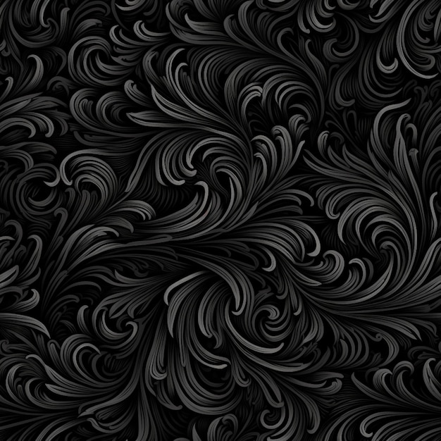 fundo giratório preto e branco com um fundo negro generativo ai