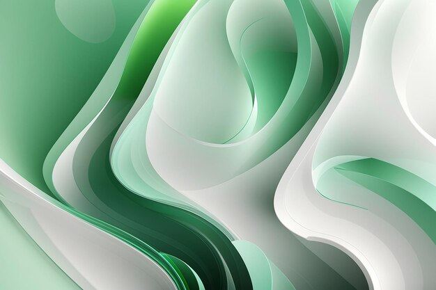 Fundo gradiente 3d branco e verde