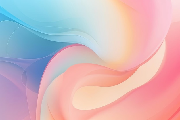 Fundo gradiente colorido abstrato com ondas e linhas Generative AI