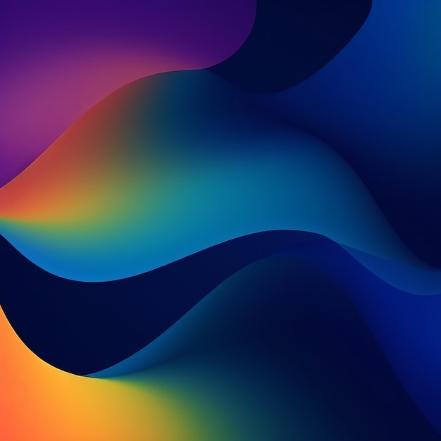 Fundo gradiente colorido de mistura abstrata para design de capa Elemento de design abstrato Papel de parede multicolorido Fundo azul