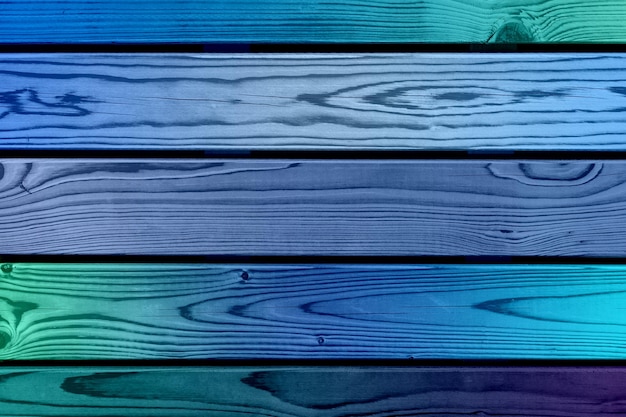 Fundo gradiente colorido. pranchas de madeira horizontais