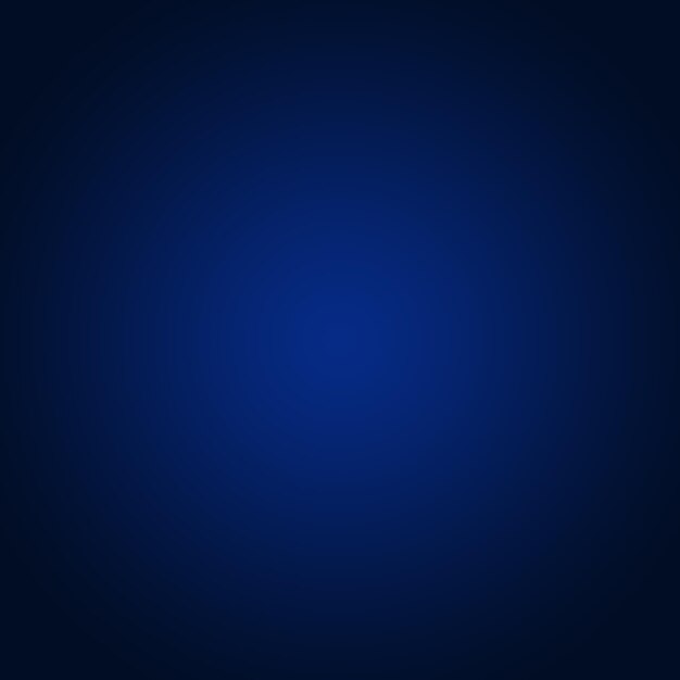 Fundo gradiente de luxo abstrato azul escuro liso com banner de estúdio vinheta preta