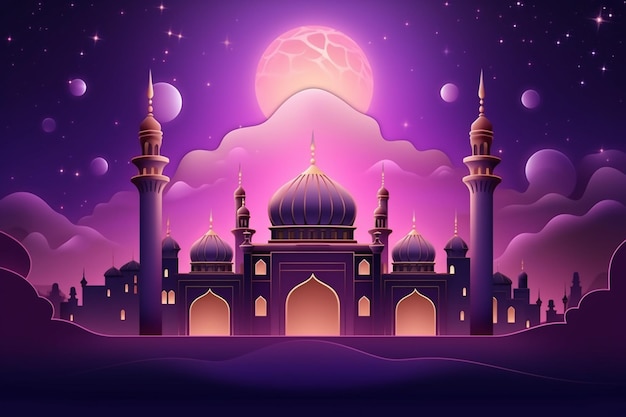 Fundo gradiente para a celebração islâmica do Ramadã