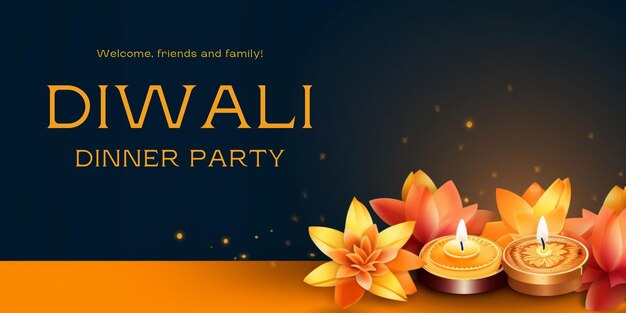 Fundo gradiente para ilustração de celebração de diwali de queima de diya Feliz feriado de Diwali
