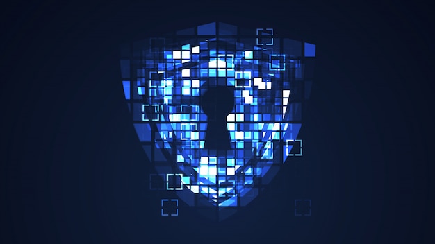 Foto fundo gráfico abstrato da tecnologia digital do cyber azul