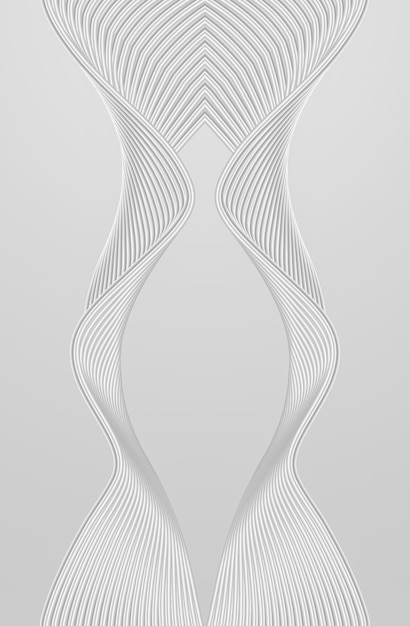 fundo gráfico de linha de textura técnica de linha ondulada simétrica dourada de sombreamento 3D