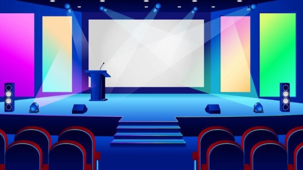 Fundo gráfico de luz do palco
