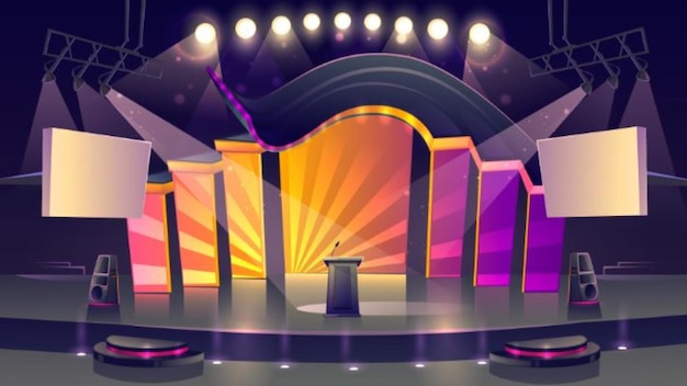 Fundo gráfico de luz do palco