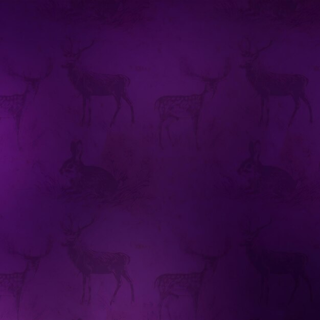 Foto fundo grunge com silhuetas de cervos em roxo