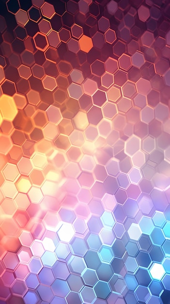 Foto fundo hexagonal bokeh