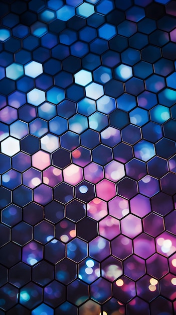 Fundo hexagonal Bokeh