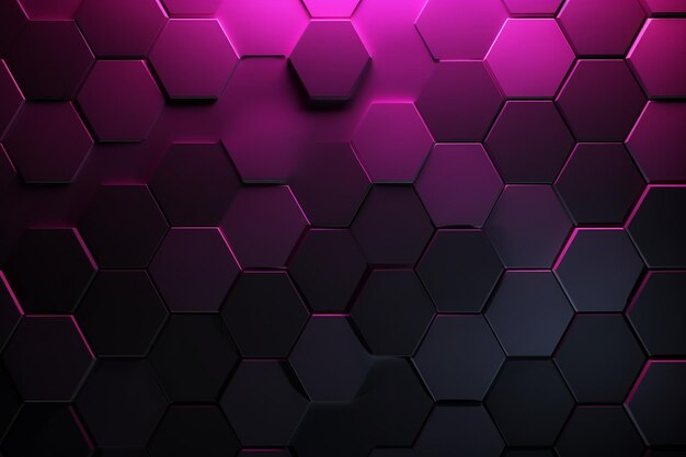 Fundo hexagonal escuro com cor de gradiente