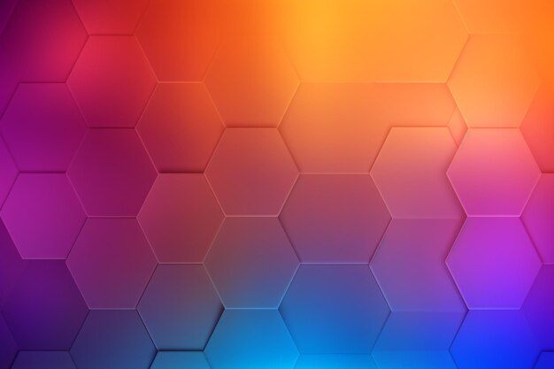 Foto fundo hexagonal escuro com cor de gradiente