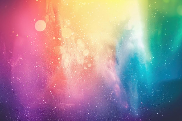 Fundo holográfico vintage abstrato multicolorido com vazamentos de luz arco-íris retro