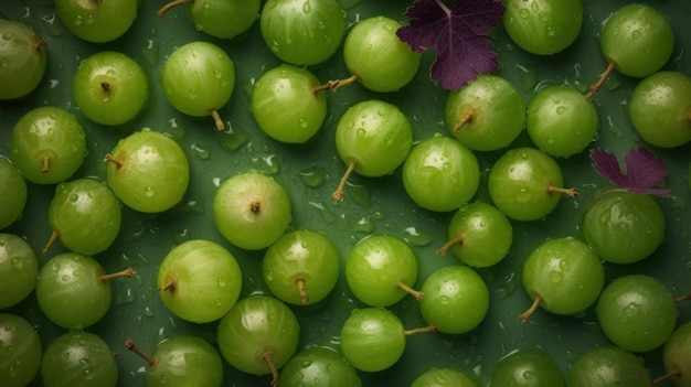 Foto fundo horizontal de baga de groselha orgânica fresca