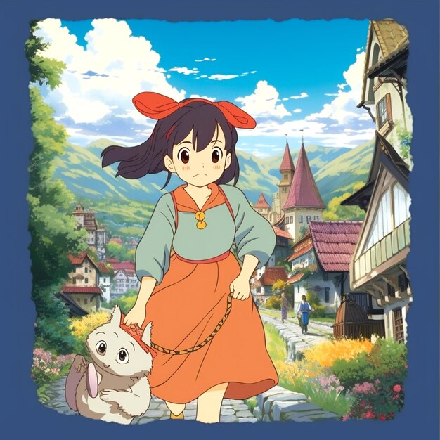 Fundo inspirado no Ghibli Studio